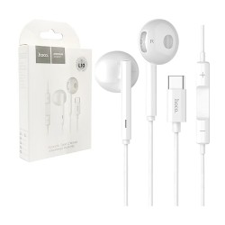 Hoco Wired Earphones L10 Acoustic Type C with Microphone 1.2m White Hoco Wired Earphones L10 Acoustic Type C with Microphone 1.2m White